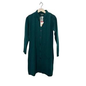Monte Carlo Green Knitted Cardigan Coat Women's XL NEW